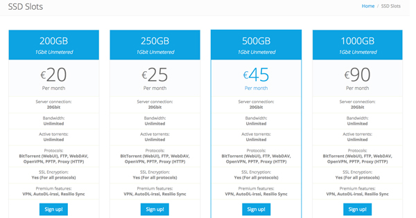 SSD Slot Seedbox.io